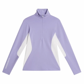 Fit For Travel J.Lindeberg Coockies Mid Layer Golf Pullover Sweet Lavender - FW23 Women