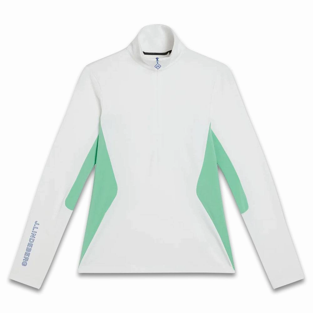 Foldable Storage J.Lindeberg Coockies Mid Layer Golf Pullover White - FW23 Women