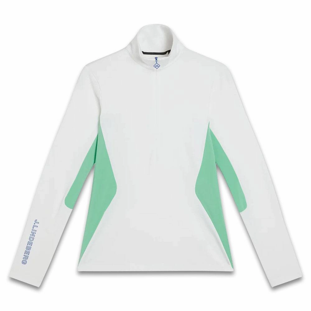 Insulated Layer J.Lindeberg Coockies Mid Layer Golf Pullover White - FW23 Women