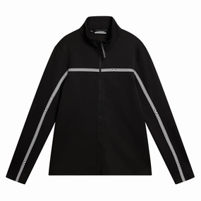 All Year Use J.Lindeberg Dallas Mid Layer Golf Pullover Black - FW23 Men
