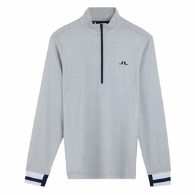 J.Lindeberg Danny Debossed Mid Layer Golf Pullover High Rise - SS23 Men Practical Everyday Fit