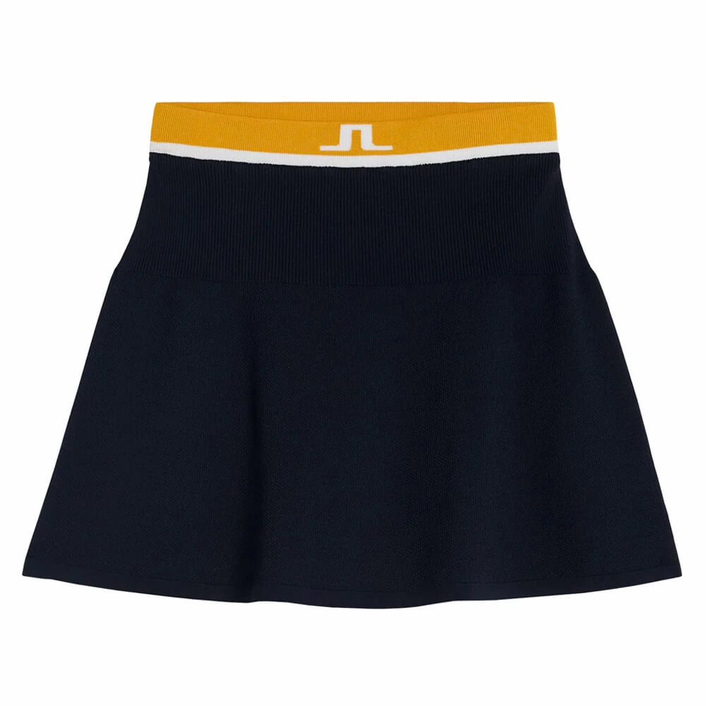 Contrast Panel J.Lindeberg Frida Knitted Golf Skirt Citrus - SS23 Women