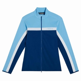 J.Lindeberg Jarvis Mid Layer Golf Jacket Little Boy Blue - FW23 Men Comfy Fit