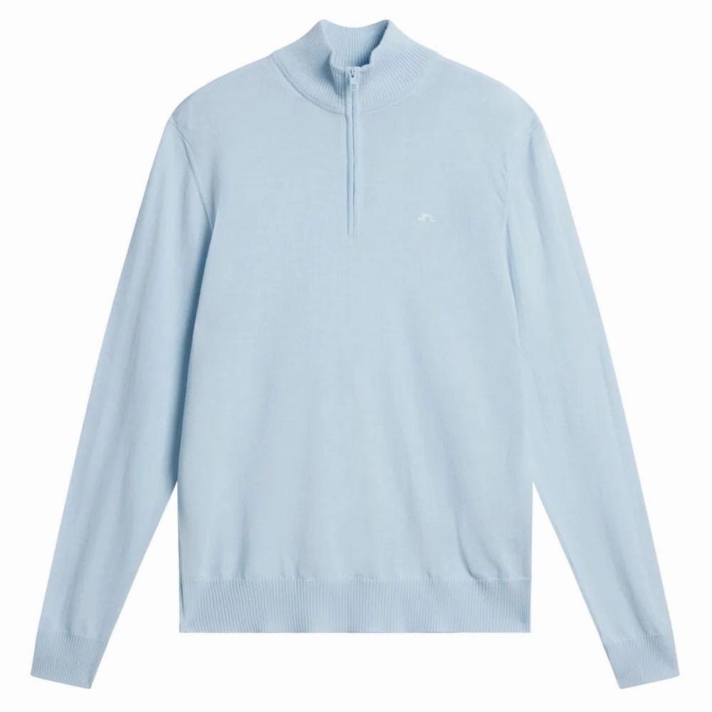 J.Lindeberg Kian Zipped Golf Pullover Skyway - SS24 Men MultiPocket Configuration