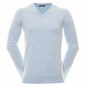 J.Lindeberg Lymann Knitted Golf Sweater Skyway - SS24 Men FullCoverageHood Minimal Travel Look