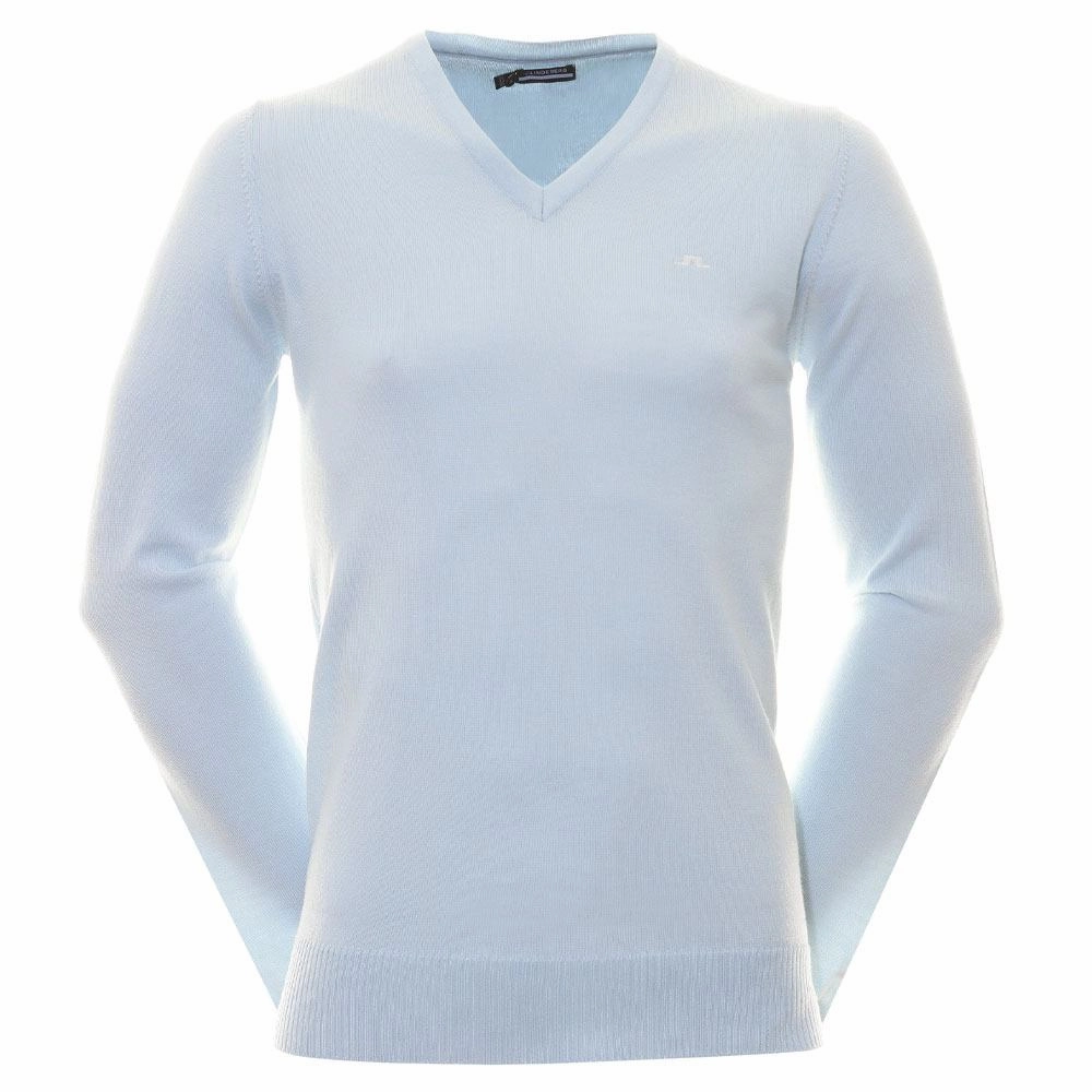 Snow Day Eco Friendly Dye J.Lindeberg Lymann Knitted Golf Sweater Skyway - SS24 Men