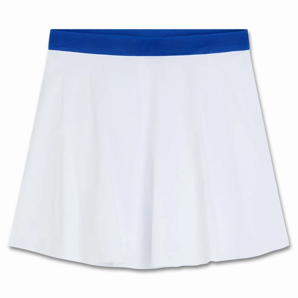Vegan Material Bold Print J.Lindeberg Mimi Golf Skirt White - SS23 Women
