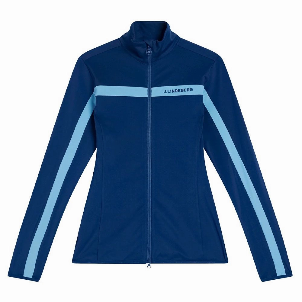 Airy Cloth J.Lindeberg Seasonal Janice Mid Layer Golf Jacket Estate Blue - FW23 Women