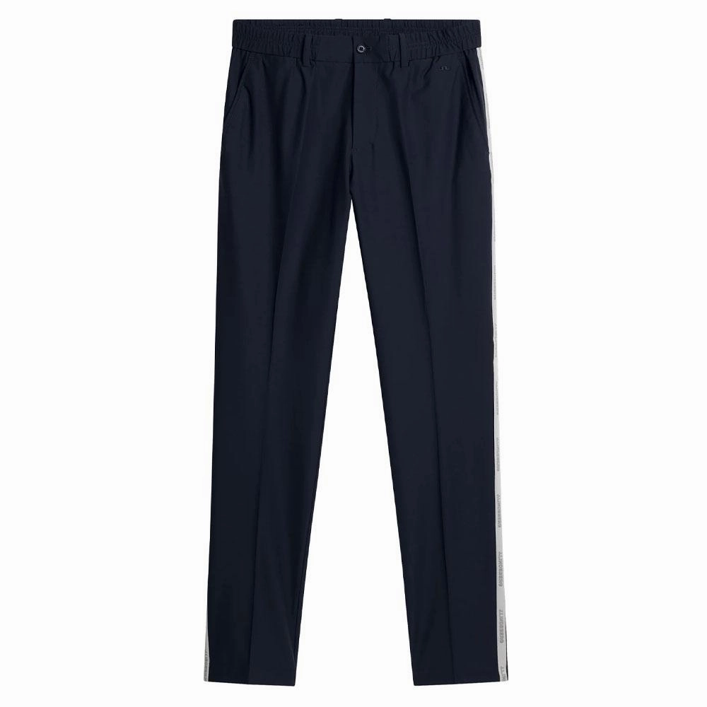 J.Lindeberg Stuart Stripe Golf Pants JL Navy - SS24 Men Anti Friction Lining Cozy and Relaxed