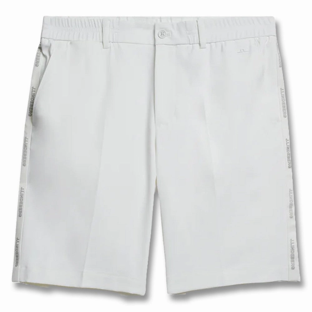 J.Lindeberg Stuart Stripe Golf Shorts White - SS24 Men Anti Static Fabric Reflective Safety Details