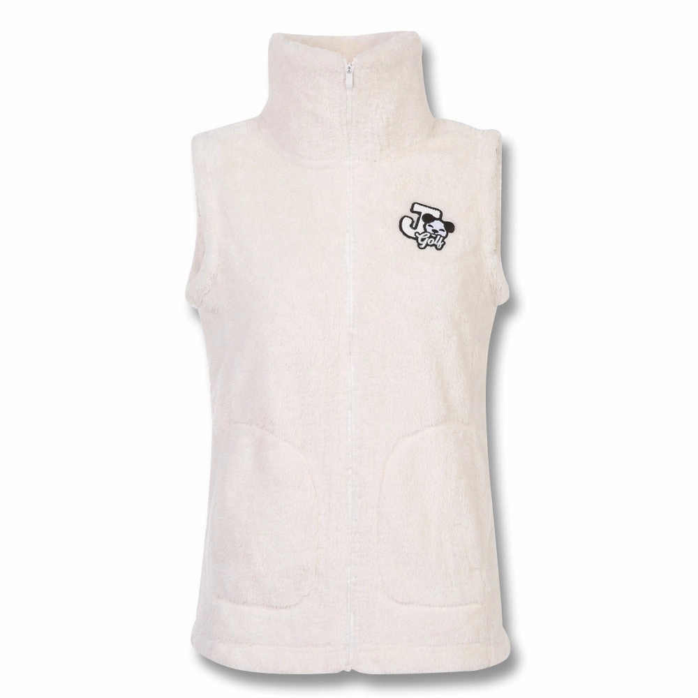 JDX America Fleece Golf Vest Off White - FW21 Women Snag Free Zipper Technology Lightweight Fabric