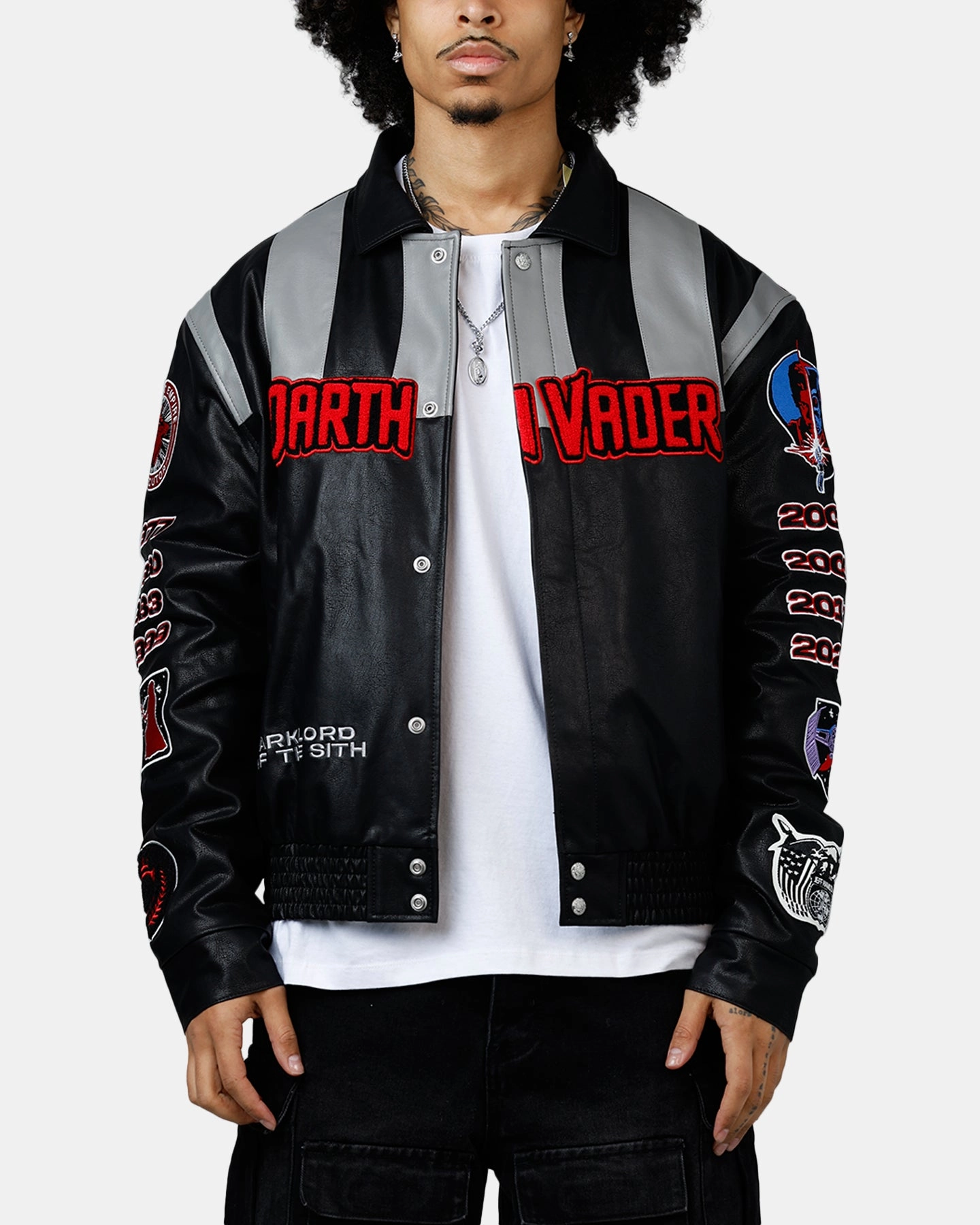 Multipanel Construction Sporty Look Jeff Hamilton X Star Wars Darth Vader Jacket Black