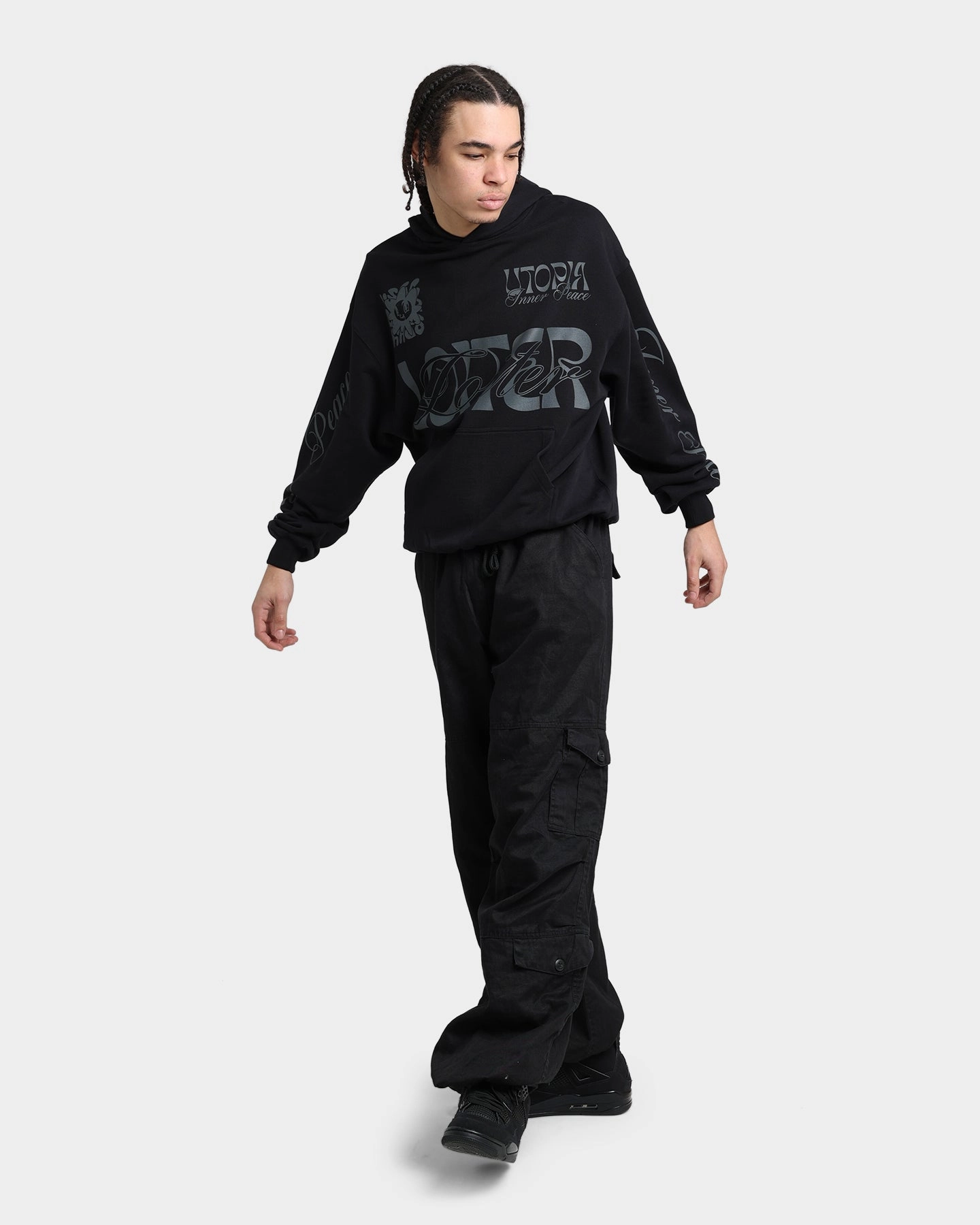 Equity Loiter Inner Peace Hoodie Black