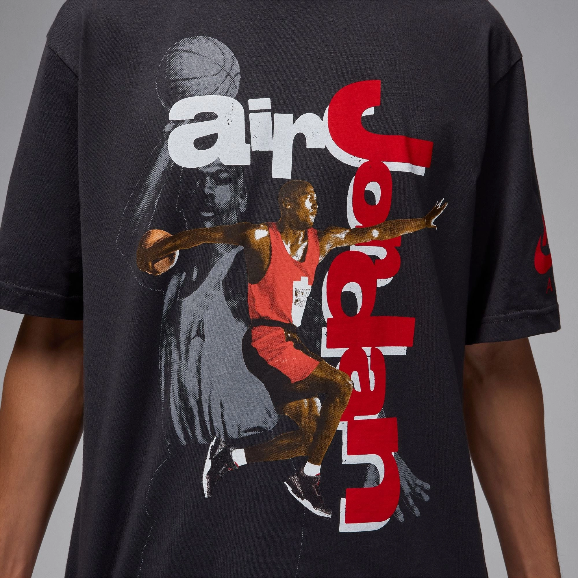 Jordan 1985 SS Crew T-Shirt 'Off Noir' Eye-Catching