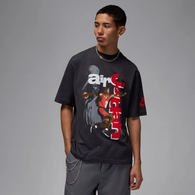 Jordan 1985 SS Crew T-Shirt 'Off Noir' Sublimation Printed Collar Outdoor Gear