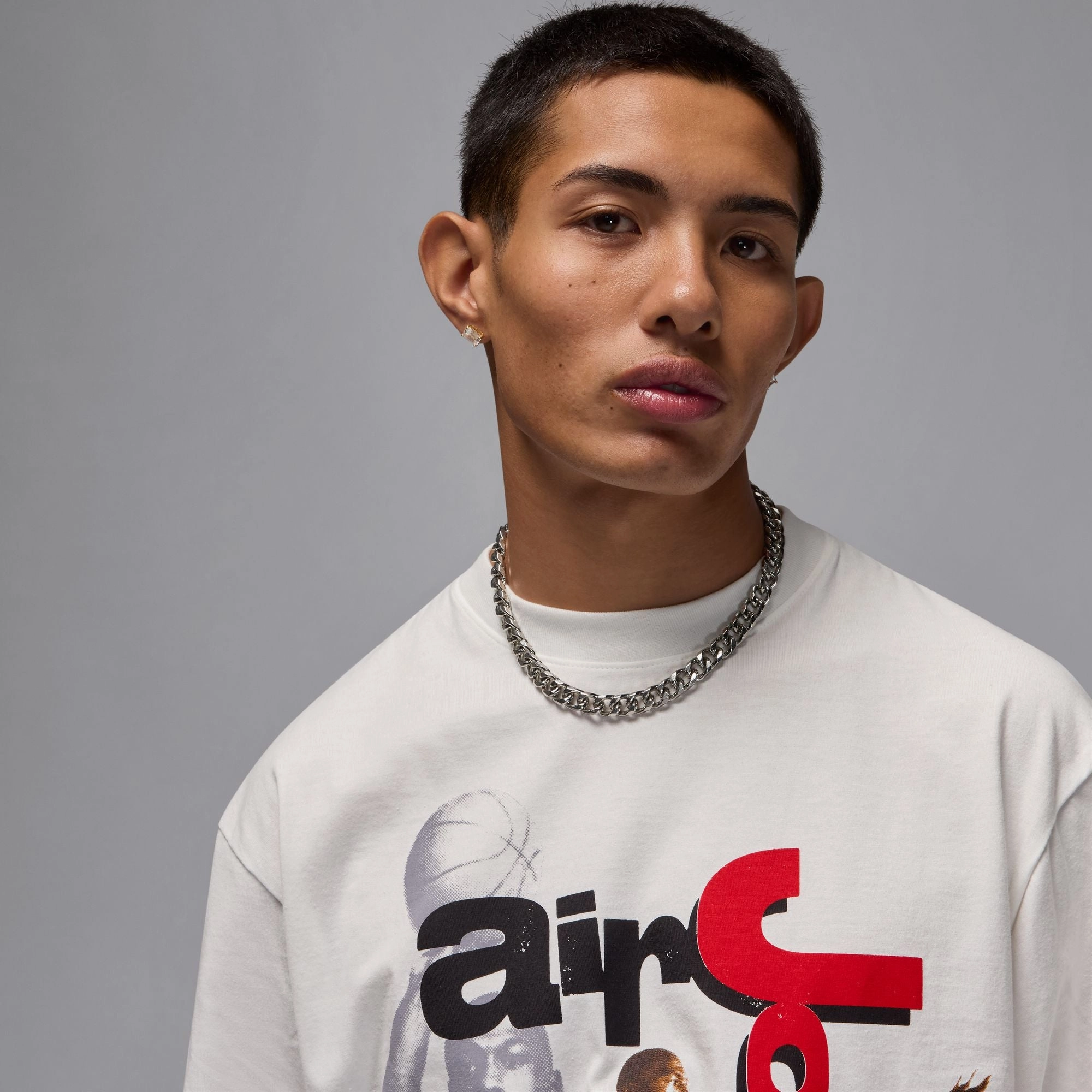 Jordan 1985 SS Crew T-Shirt 'Summit White' Comfy Essentials
