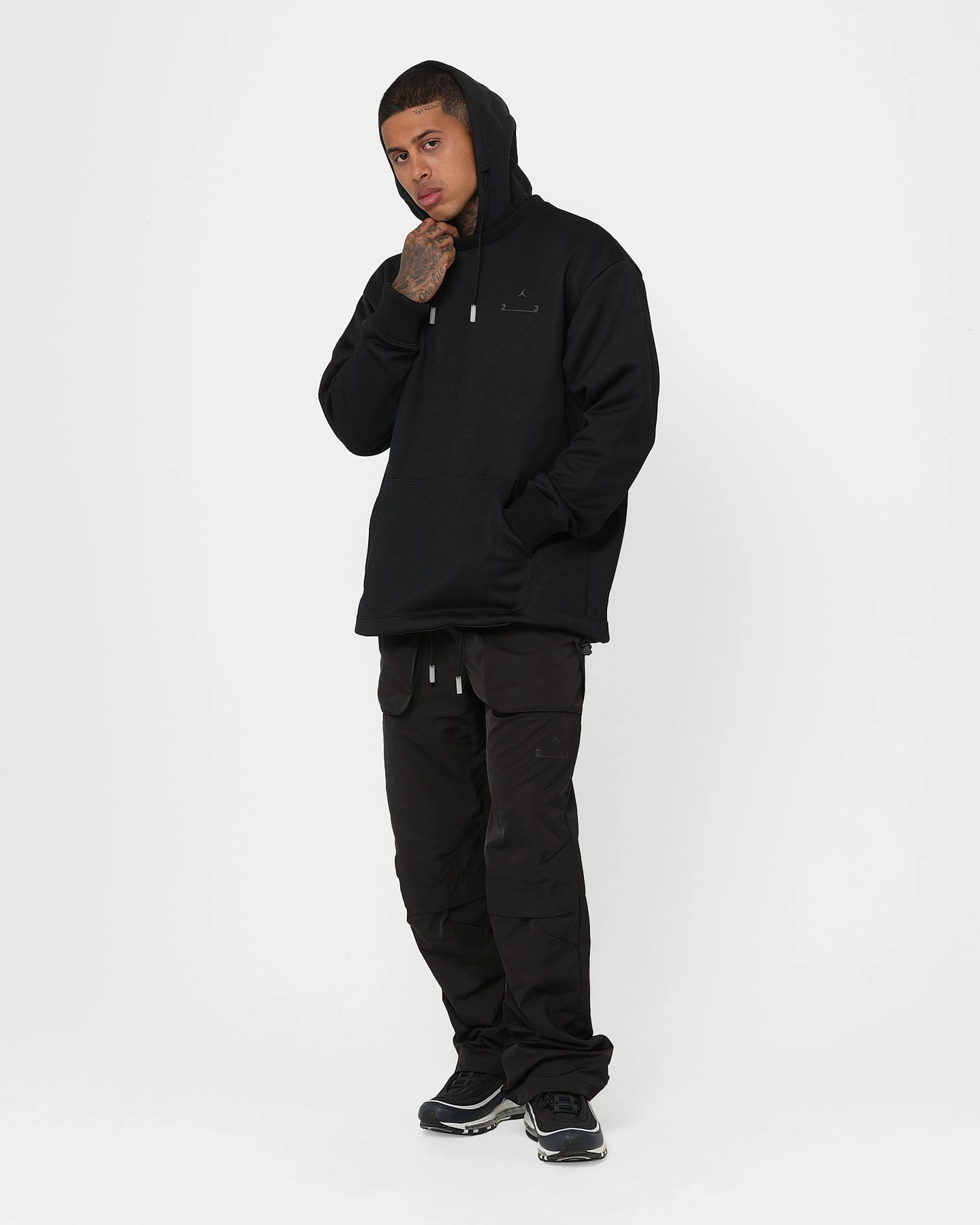 Jordan 23 Engineered Statement Fleece Pullover Hoodie Black Indoor Use