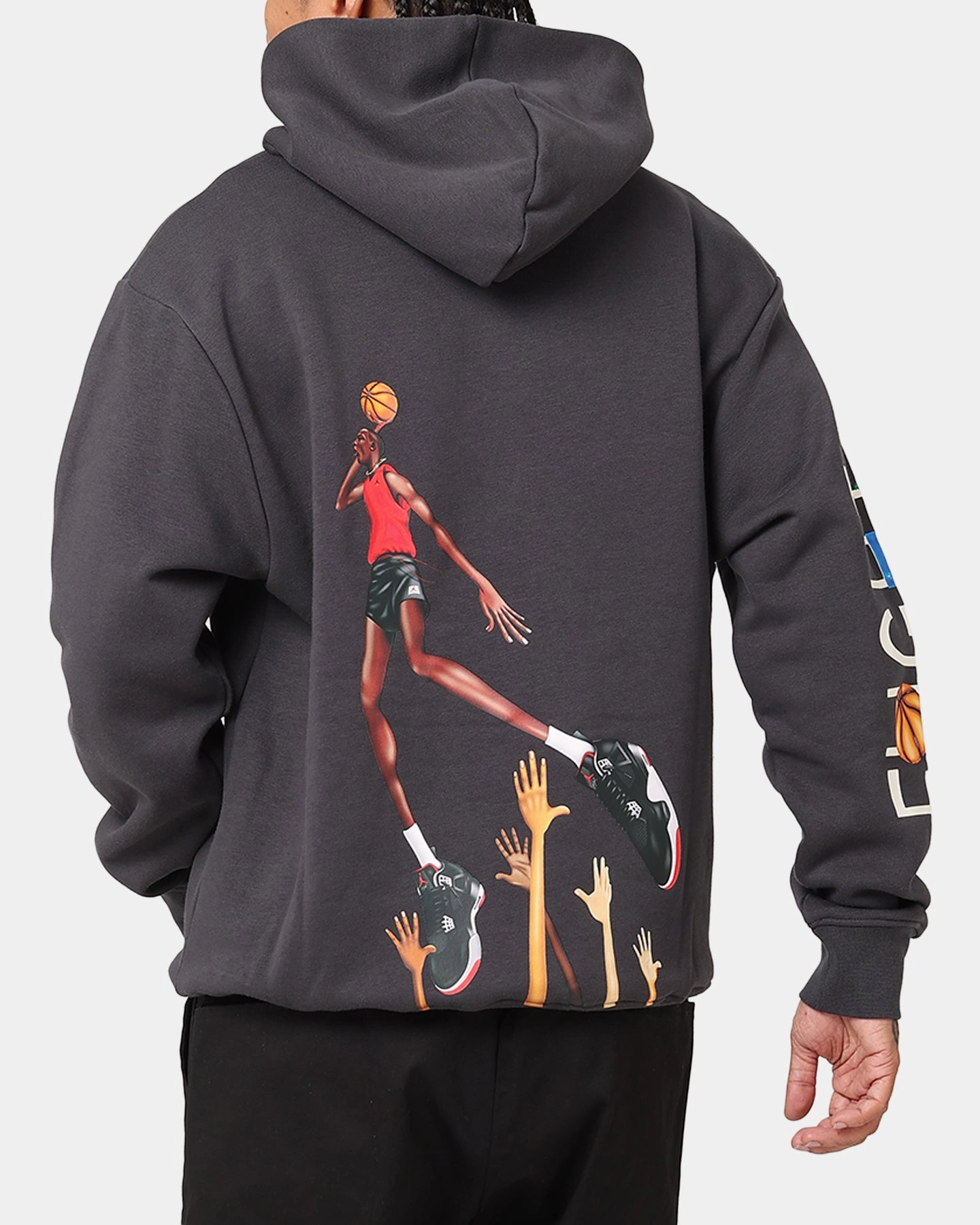 Jordan Artist Series By Darien Birks Fleece Hoodie Black/Dark Smoke Grey Breathable Lining