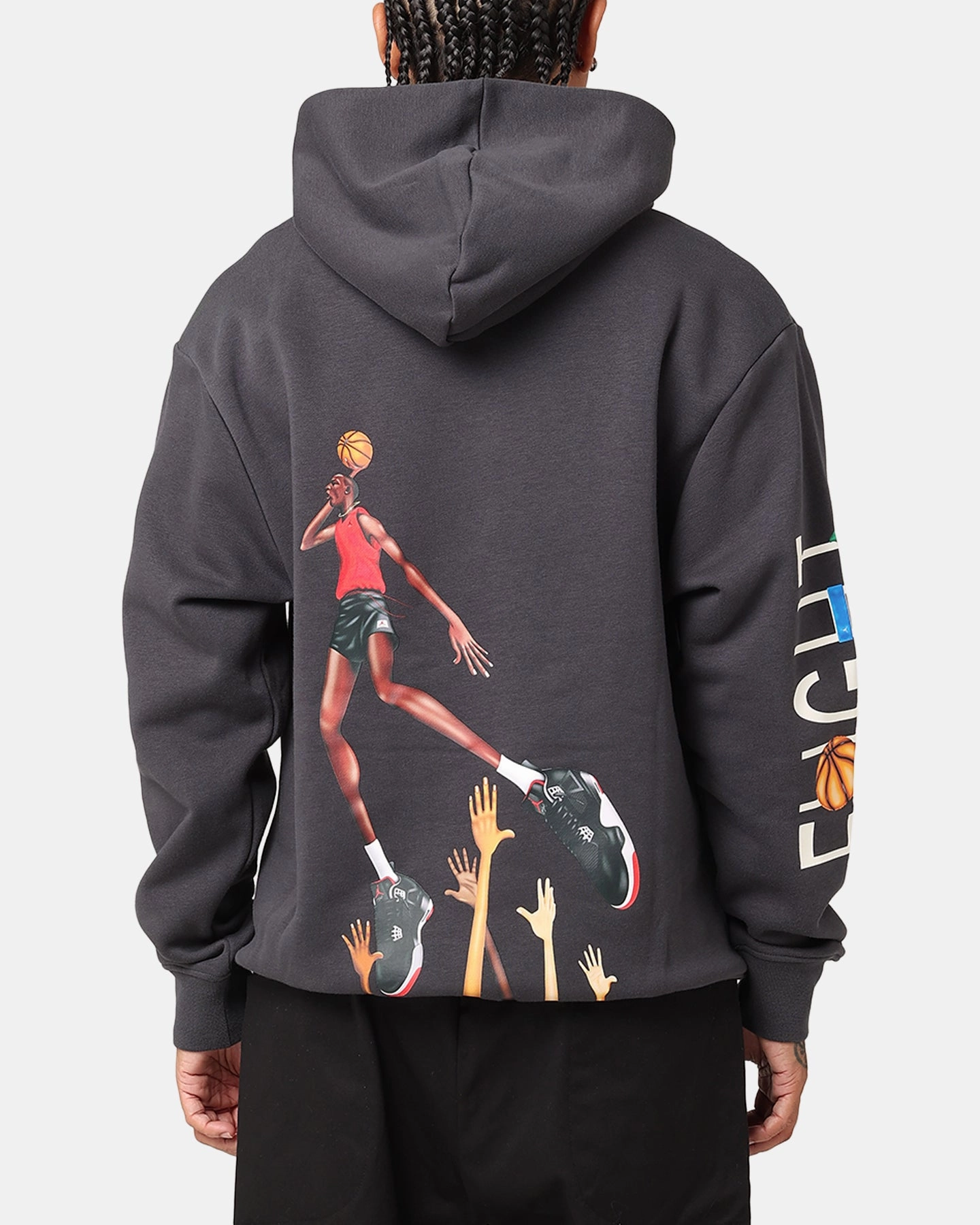 Jordan Artist Series By Darien Birks Fleece Hoodie Black/Dark Smoke Grey Emblem