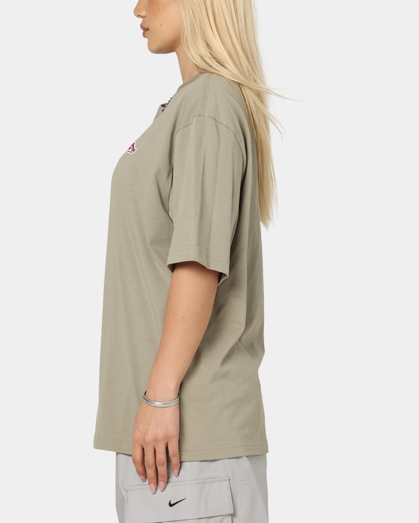 Modern Twist Jordan Brand Sneaker Patch Crewneck T-Shirt Khaki/Black