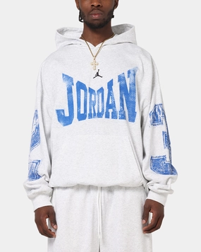 Jordan Brooklyn Collegiate Pullover Hoodie Birch Heather Grey Sweat Absorbent Layer