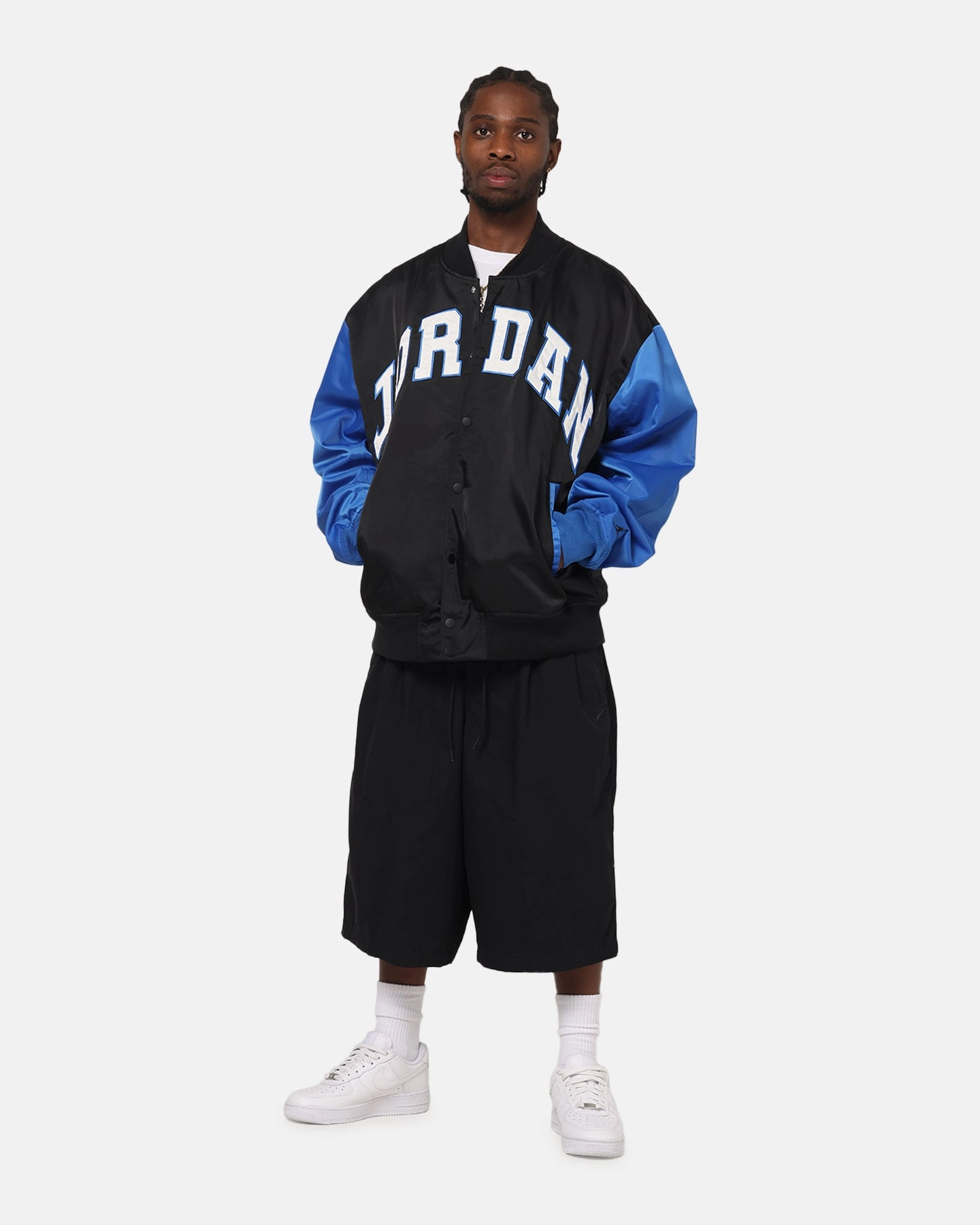 Box Detect Jordan Brooklyn Collegiate Varsity Jacket Black/Blue
