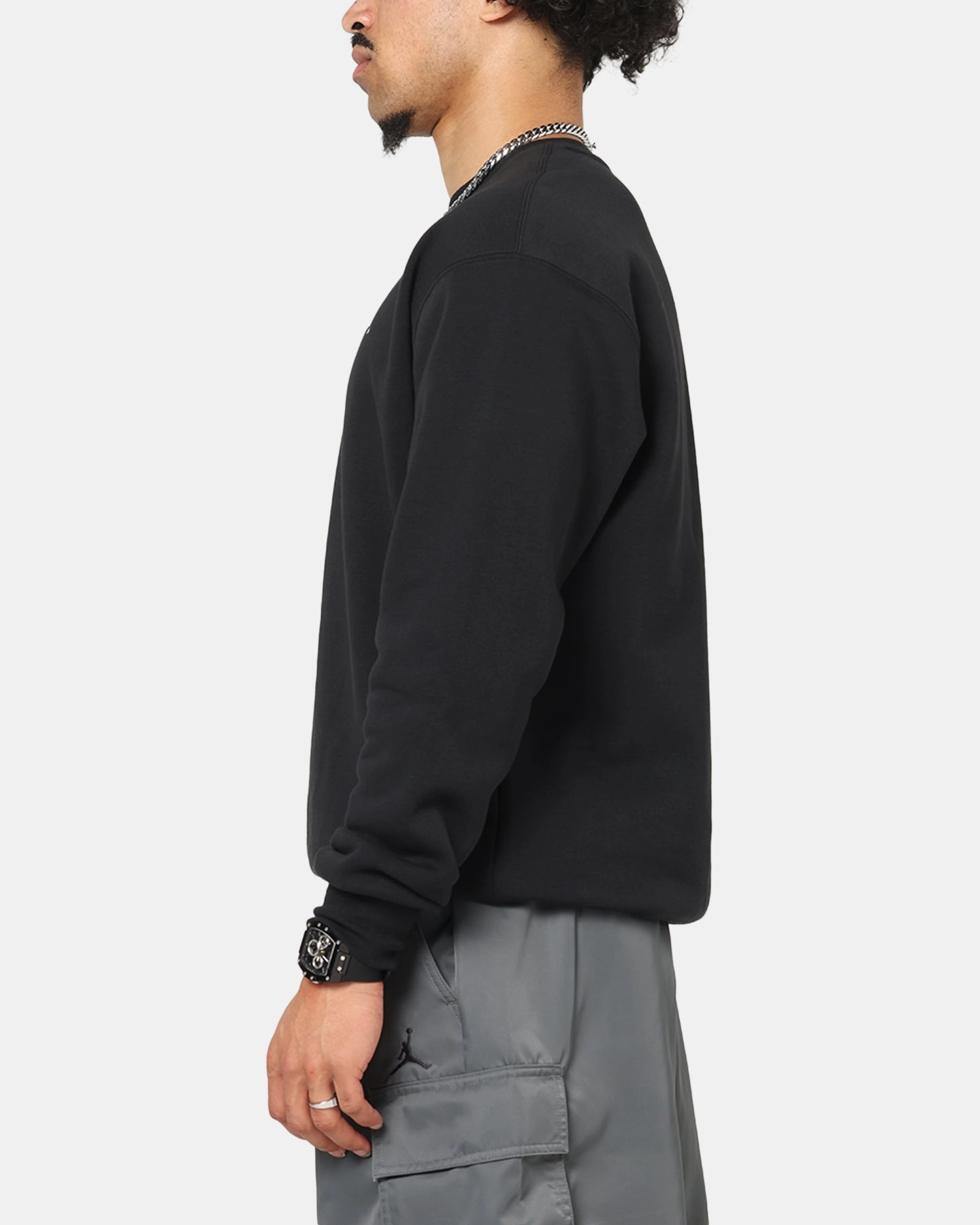 Jordan Brooklyn Fleece Crewneck Black/White FlexibleHoodDesign