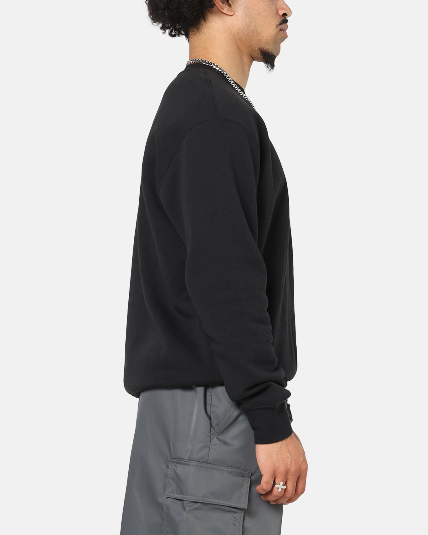 Jordan Brooklyn Fleece Crewneck Black/White Cold Climate Autumn Layers