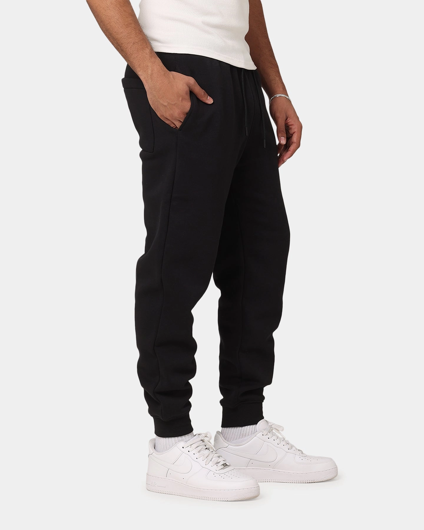 Durable Seam Construction Comfortable Layers Jordan Brooklyn Fleece Pant Black/White