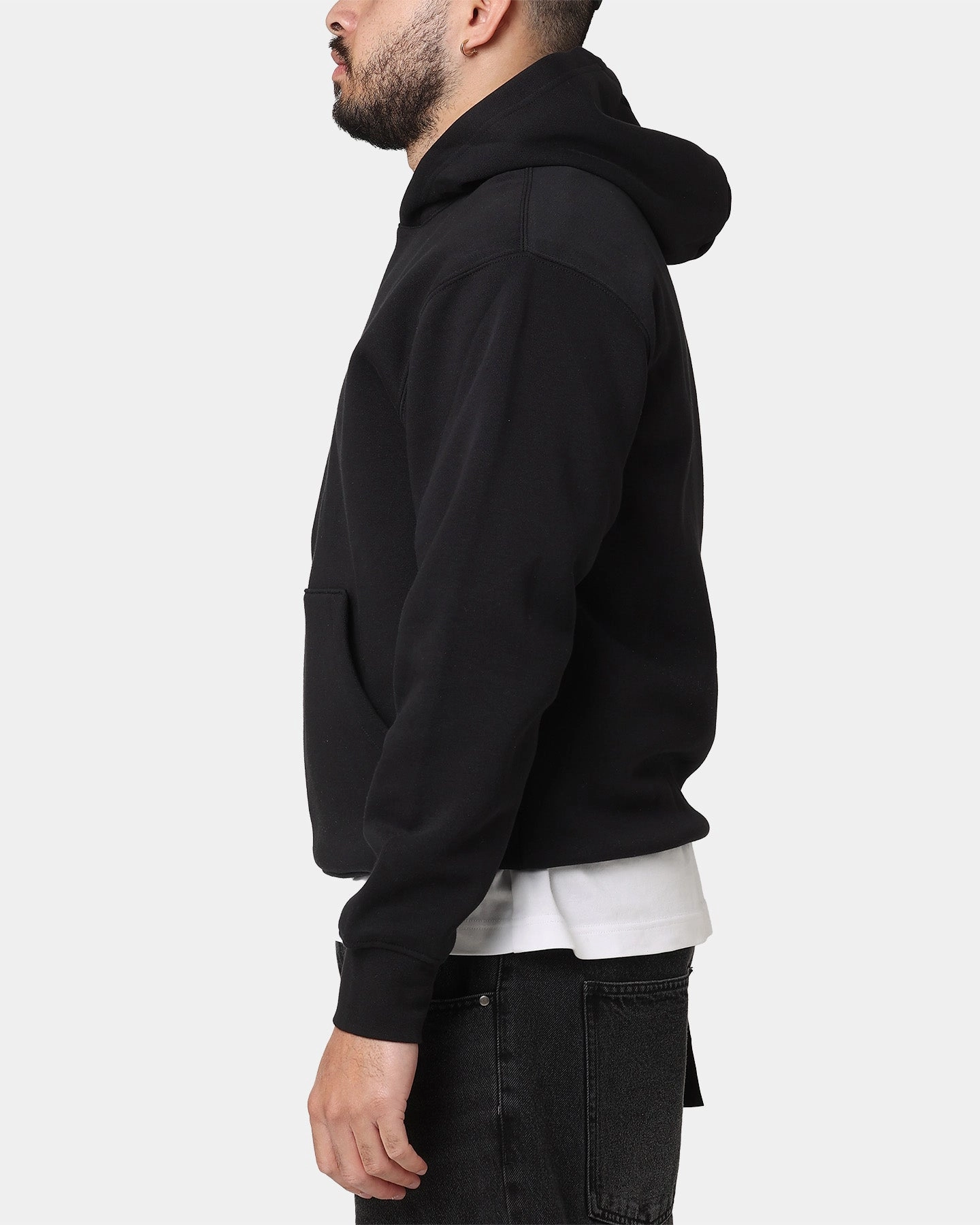 Jordan Brooklyn Fleece Pullover Hoodie Black/White Lightweight Everyday Wear Anti Pill Fabric