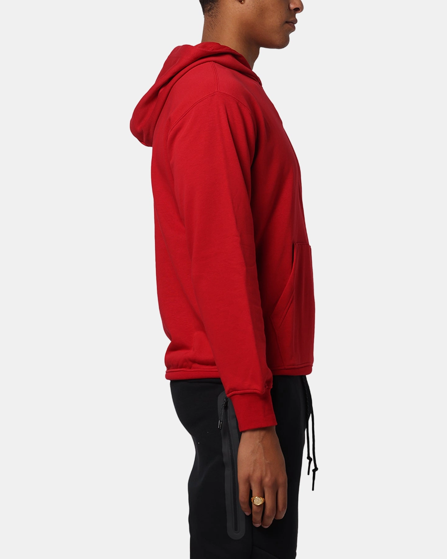 Jordan Brooklyn Fleece Pullover Hoodie Gym Red/White Round-neck High Neck