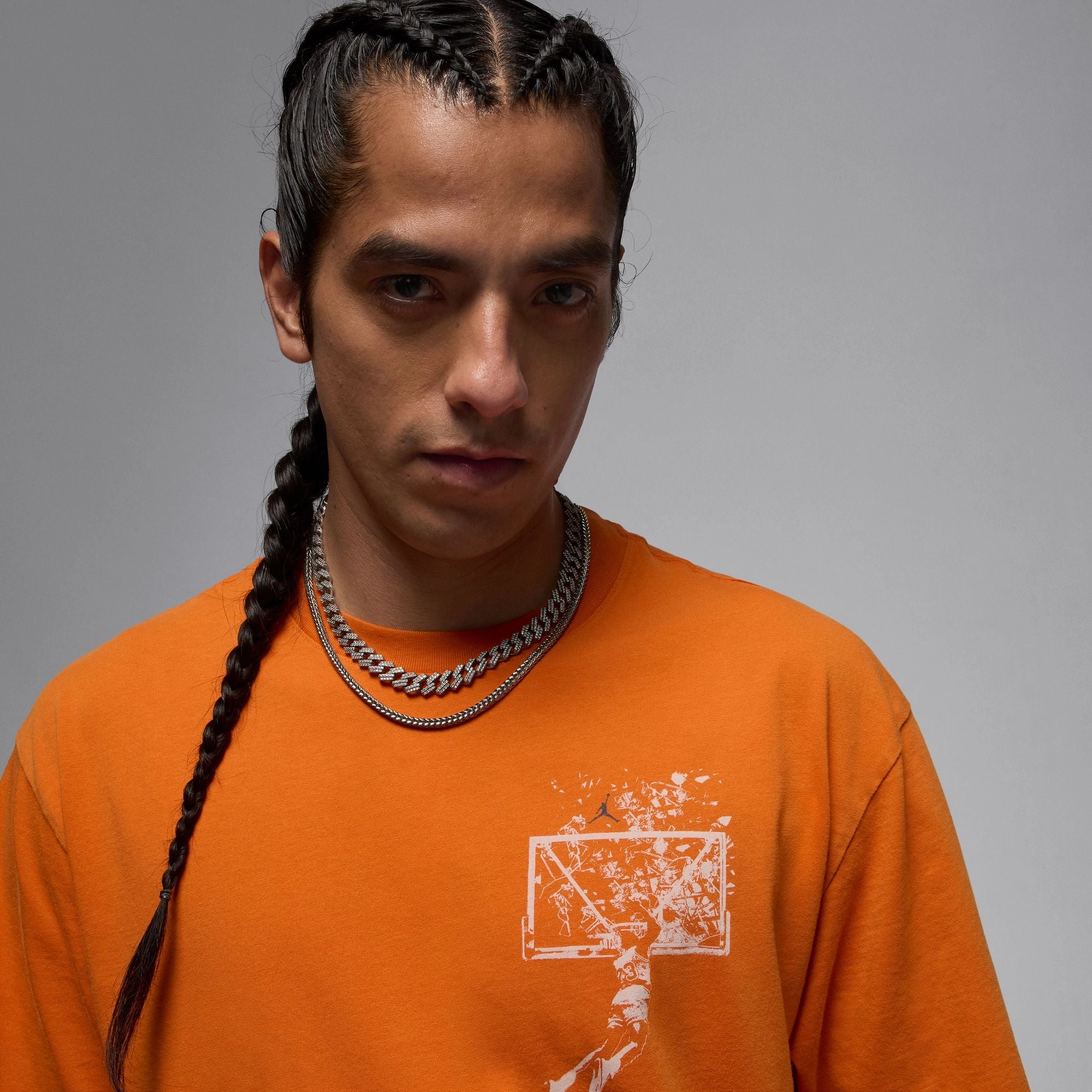 Jordan Brooklyn Graphic T-Shirt 'Starfish' Layered Look Reinforced Neckline