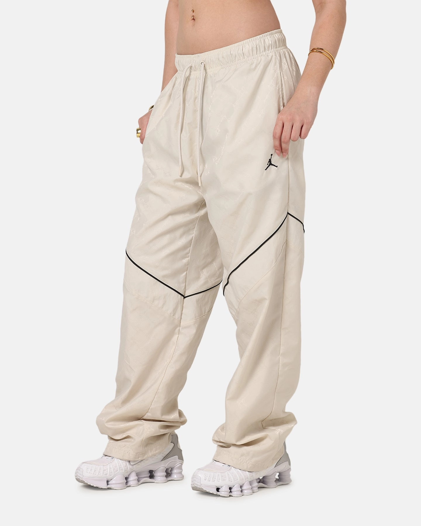 Jordan Brooklyn Printed Draft Pants Lt Orewood Brown Stretch waistband Anti Slip Waistband