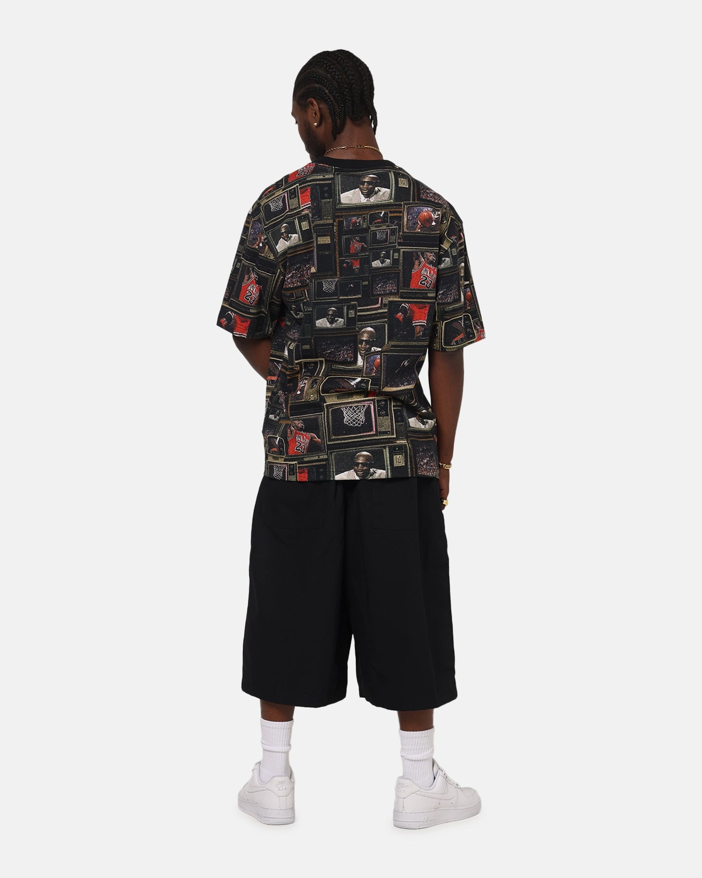 Effortless Vibe easy to pair Jordan Brooklyn Printed T-Shirt Black/Sail