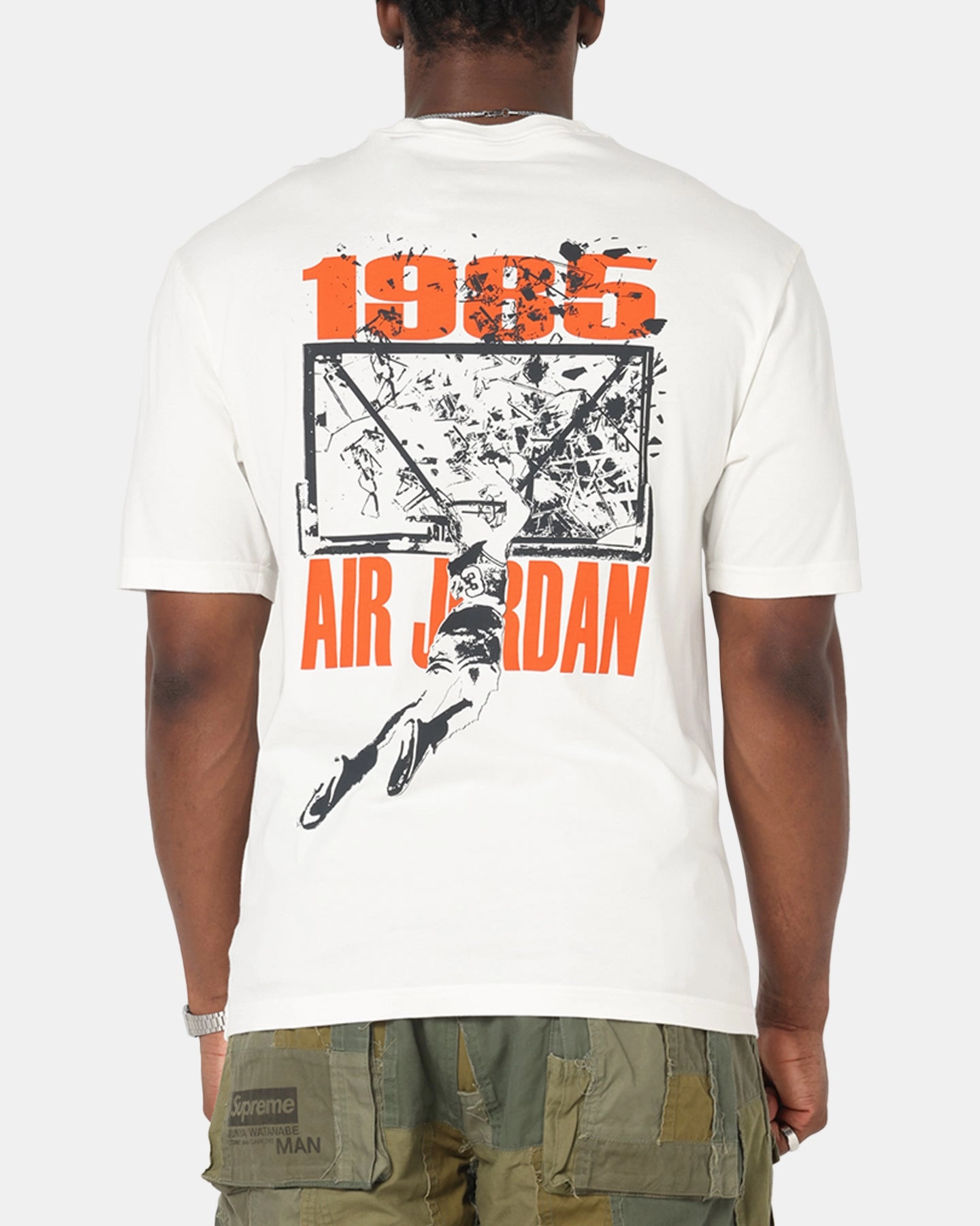 Jordan Brooklyn Shattered Back Board Oversized Graphic T-Shirt Sail Minimalist Aesthetic Bold colors