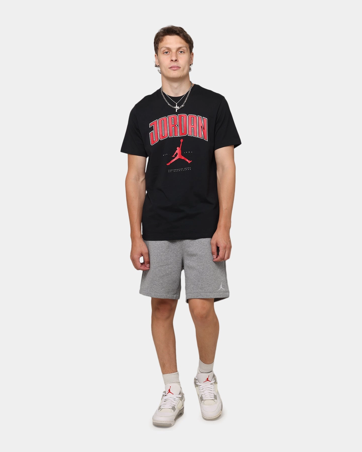 Jordan City 88 Crewneck T-Shirt Gym Red/Black Chilly Comfort Wear Minimal Comfort Style