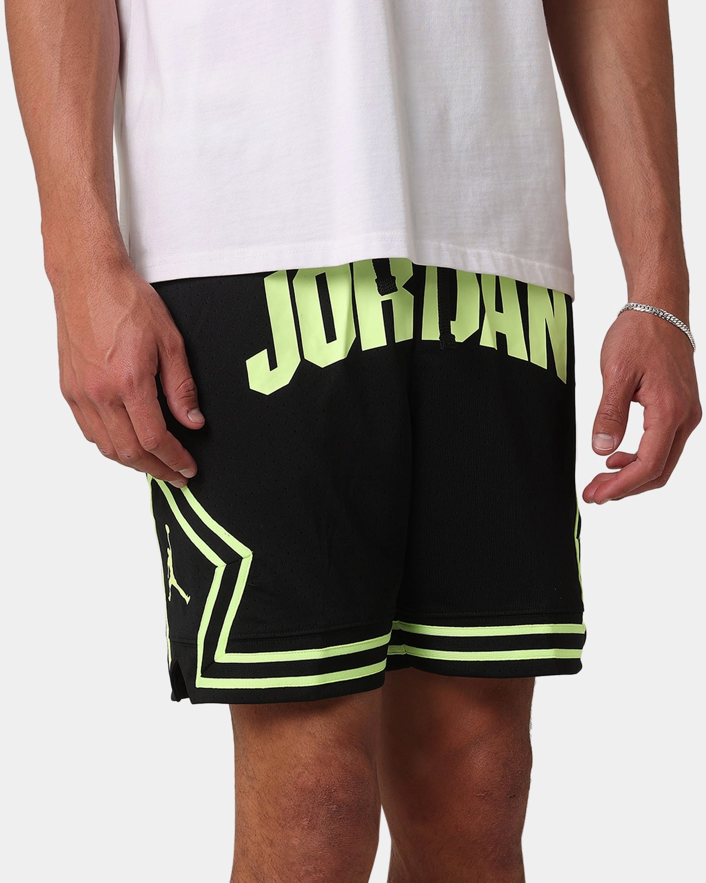 Easy Movement Fit Punk style Jordan Dri-FIT Sport Diamond Shorts Black/Volt Glow