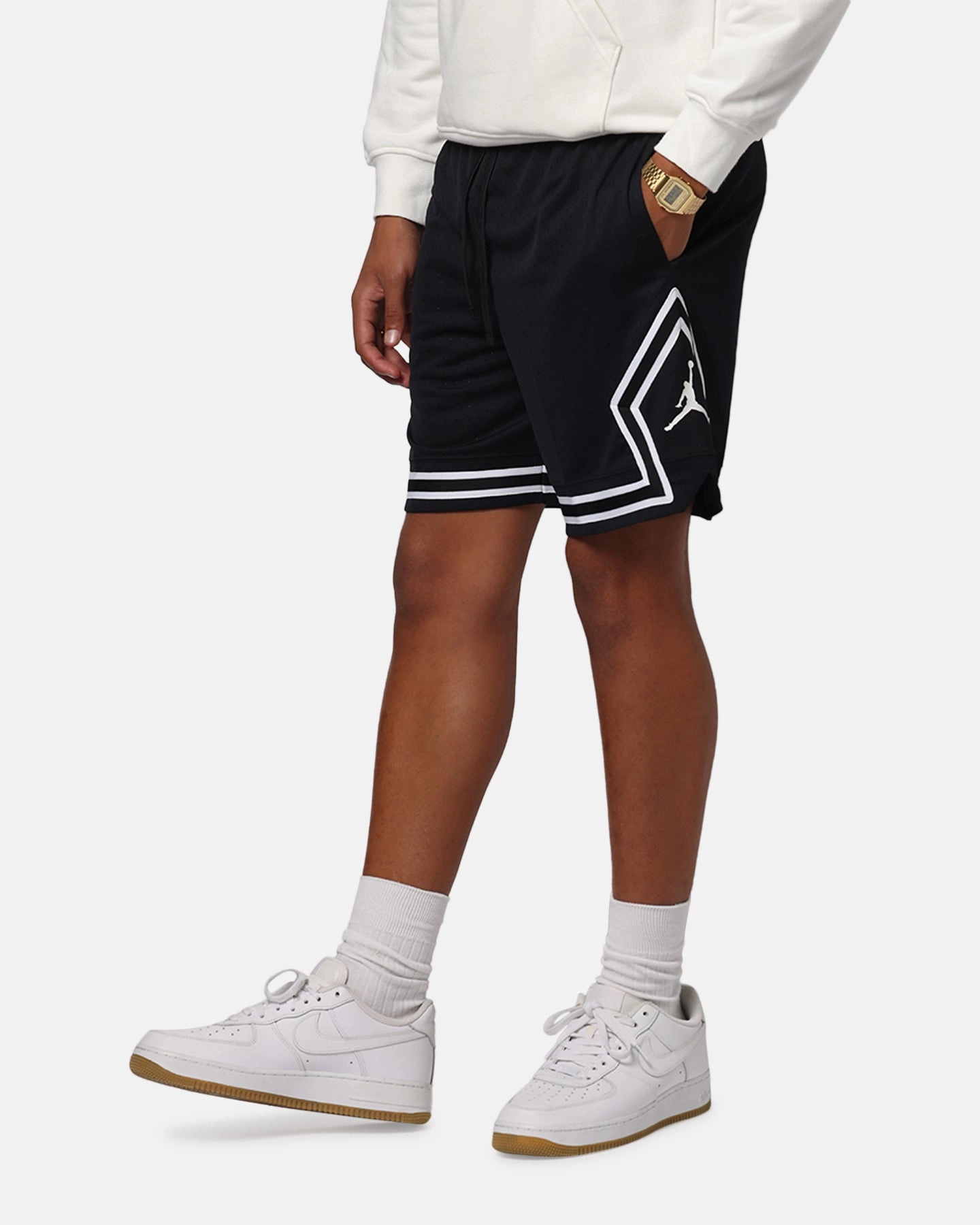 Light Wear finance industry Jordan Dri-FIT Sport Diamond Shorts Black/White/White
