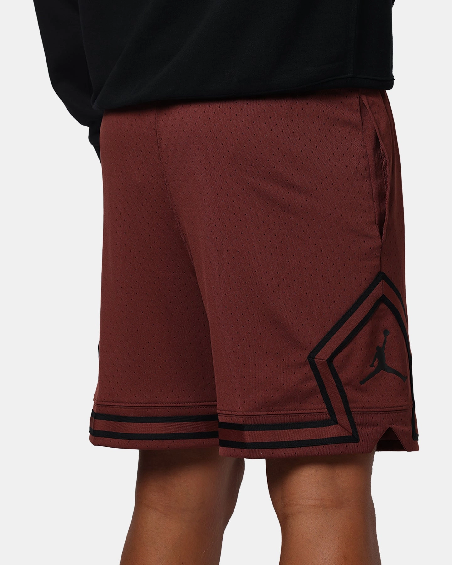 men's clothing Wrinkle Free Weave Jordan Dri-FIT Sport Diamond Shorts Brown/Black