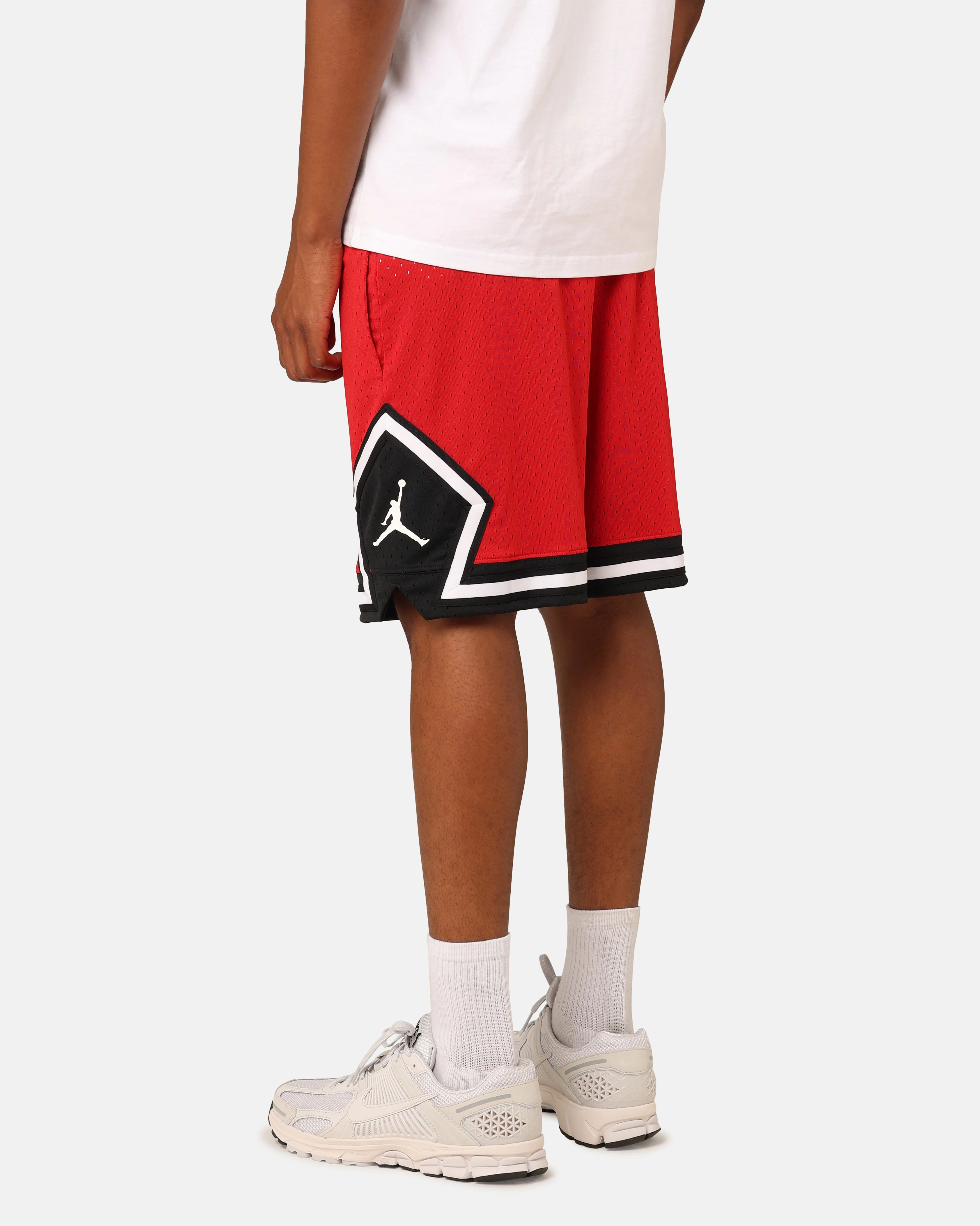 Flexible Stitching Silk Touch Jordan Dri-FIT Sport Diamond Shorts Gym Red/Black