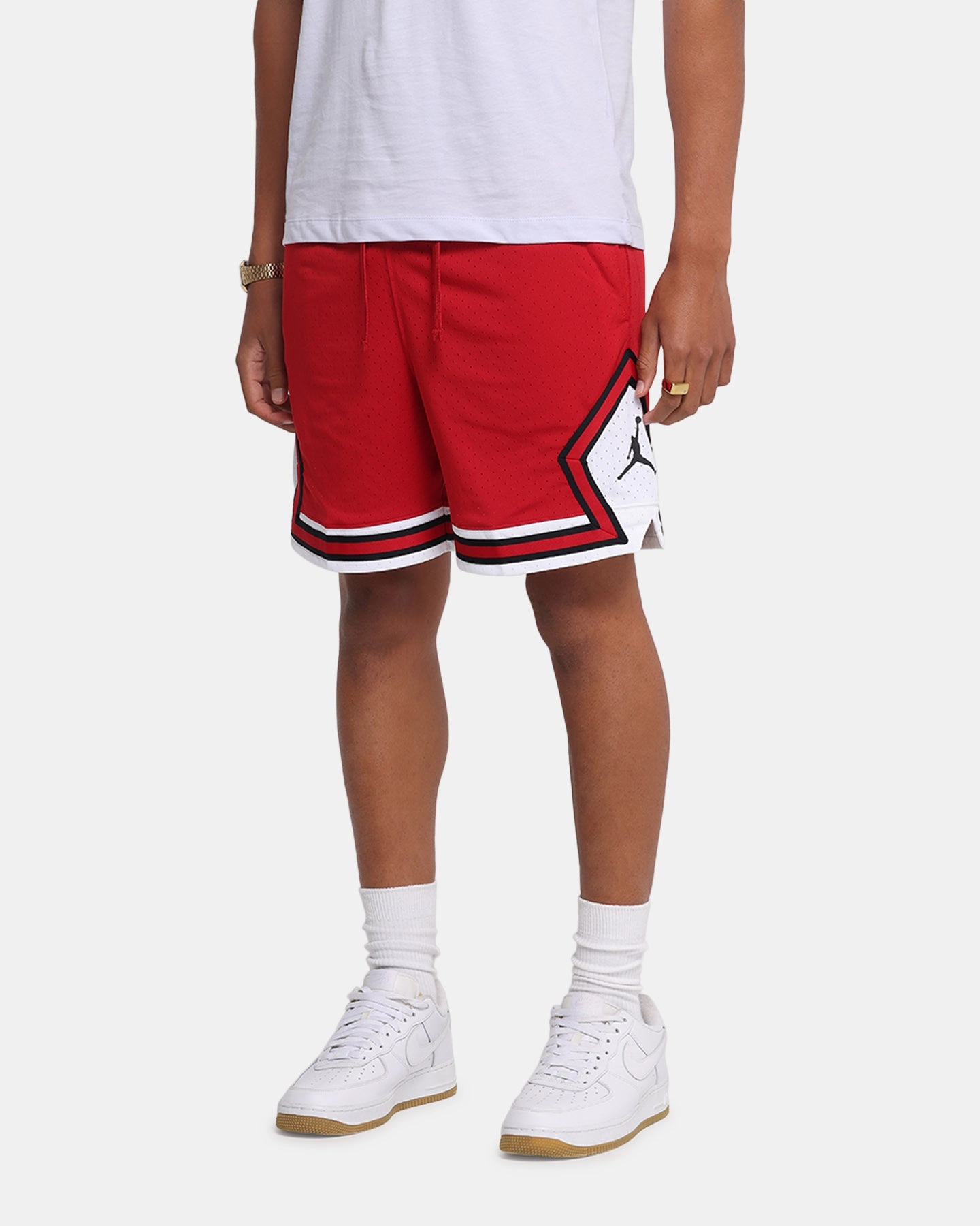 Jordan Dri-FIT Sport Diamond Shorts Gym Red/White Rough texture Effortless Look