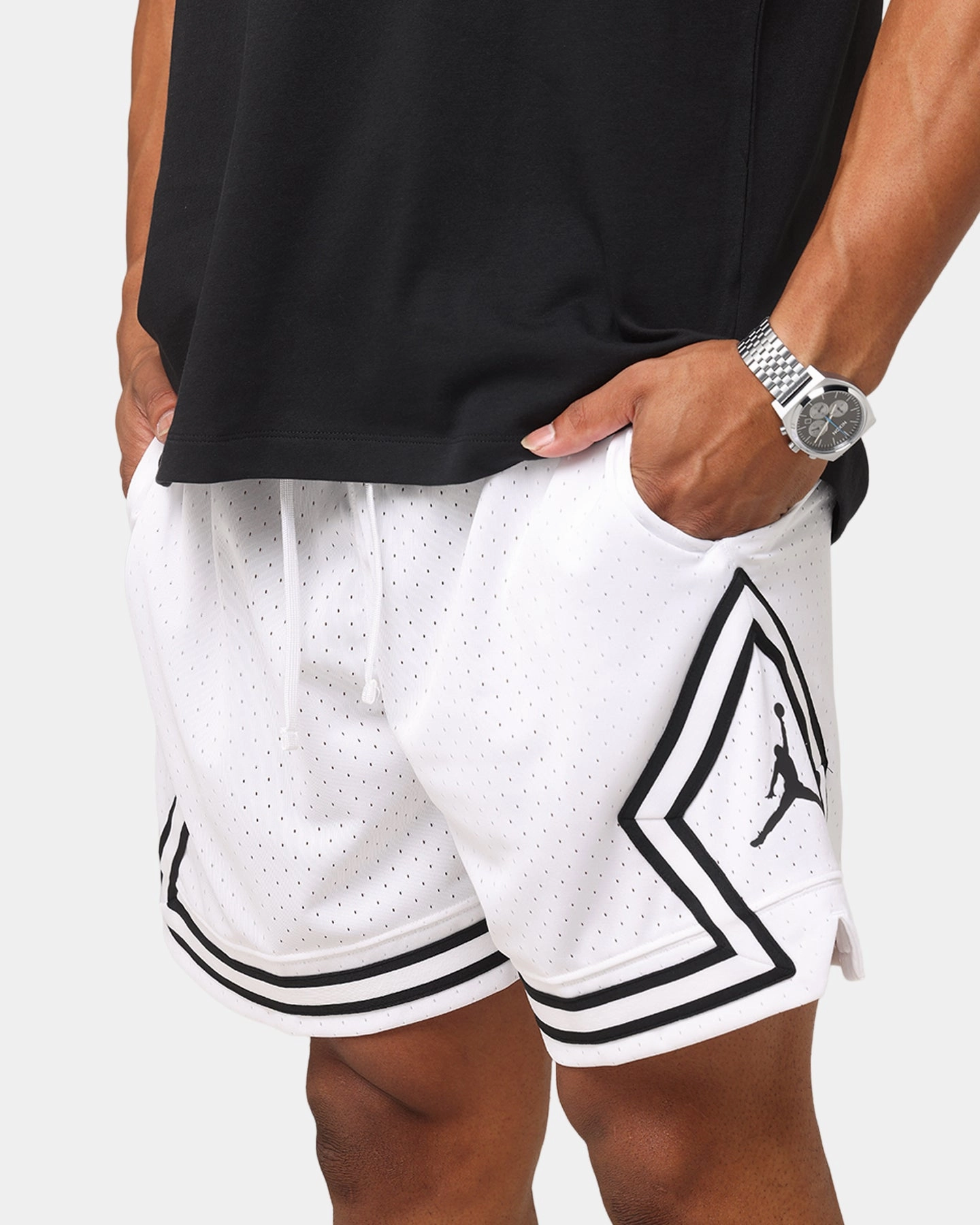 Beach Vacation Jordan Dri-FIT Sport Diamond Shorts White/Black/Black