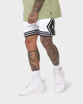 Jordan Dri-FIT Sport Diamond Shorts White/Black Wrinkle Resistant Treatment Durable Weave Fabric