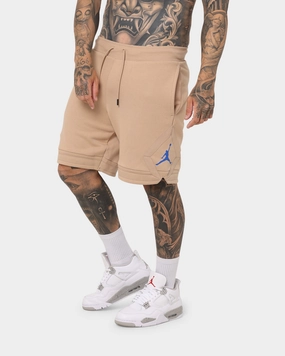Jordan Essential Fleece Diamond Shorts Hemp Casual Comfort Glide On Waist System