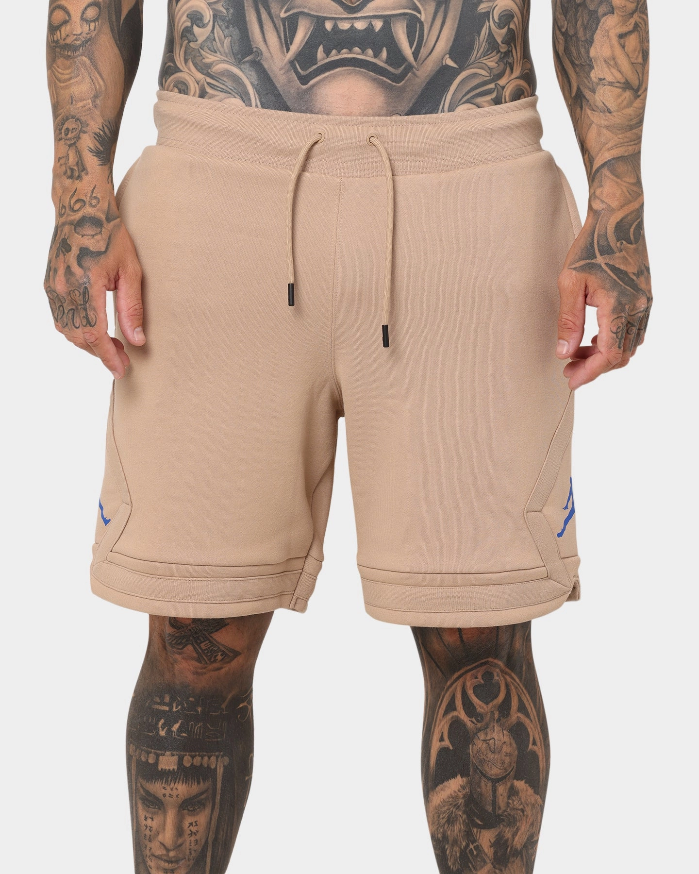 Secure Closure System Jordan Essential Fleece Diamond Shorts Hemp