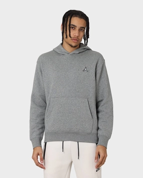 Patch Magnetic Closure Details Jordan Essential Fleece Pull Over Hoodie Carbon Heather