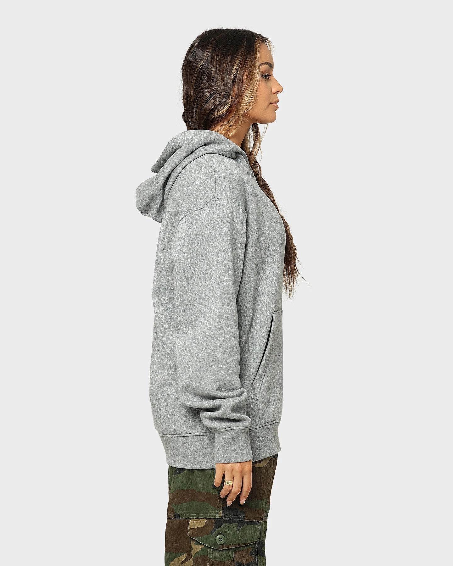Example Symbol Jordan Essential Fleece Pull Over Hoodie Carbon Heather
