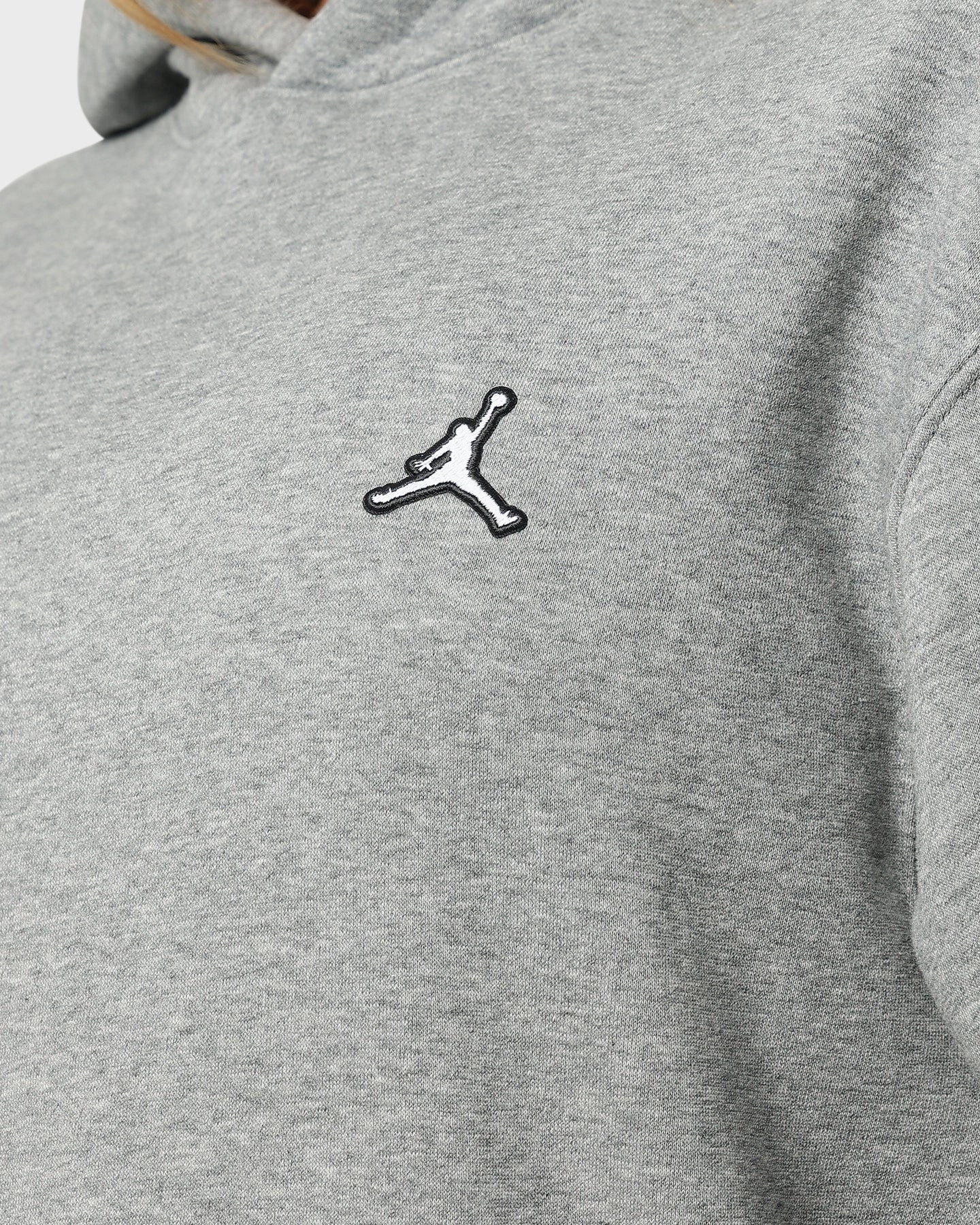 color fast Jordan Essential Fleece Pull Over Hoodie Carbon Heather