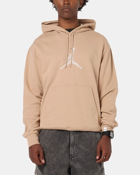 Upcycling - feasible Non Chafing Design Jordan Essential Fleece Pullover Hoodie Hemp/Sail