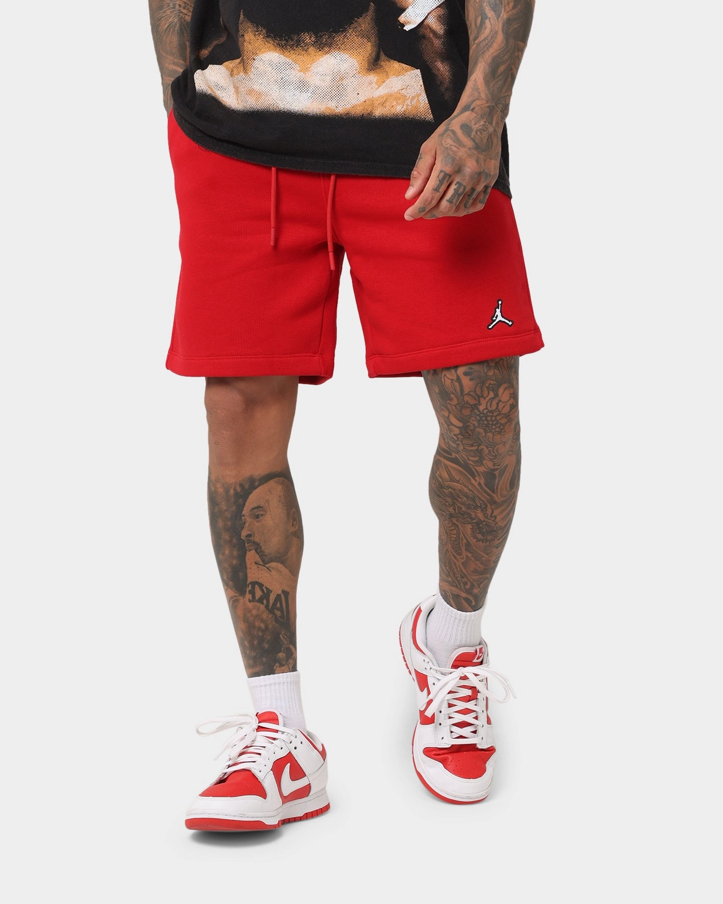 sequined details Jordan Essential Fleece Shorts White/Gym Red